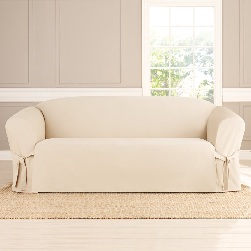 Sure Fit Cotton Box Cushion Sofa Slipcover & Reviews Wayfair